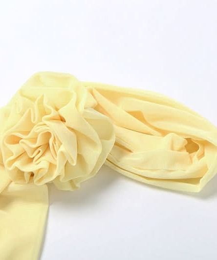 Golden Hour Goddess Ruffle Mesh Cami Top & Floral Choker Set – Fall's Whimsical Statement Piece