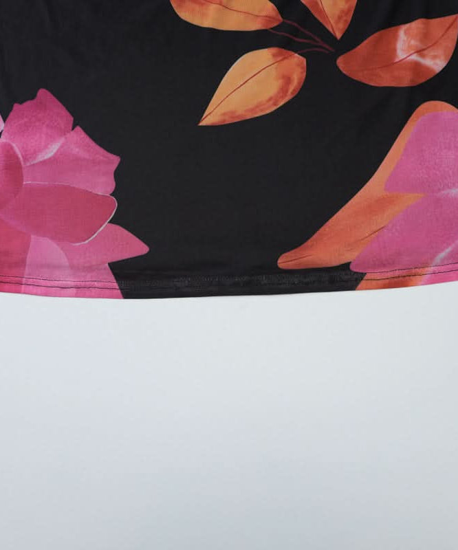 Radiant Floral Halter Cowl Neck Mesh Maxi Dress – Chic for Fall Getaways & Evening Events