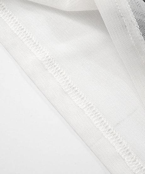 Rebel Chic Mesh Cross Off-Shoulder Top - Spooky Season & Beyond