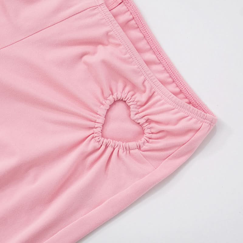 Bubblegum Dream Sweetheart Ruched Two-Piece Set - Chic Y2K Fall Lounge & Street Style