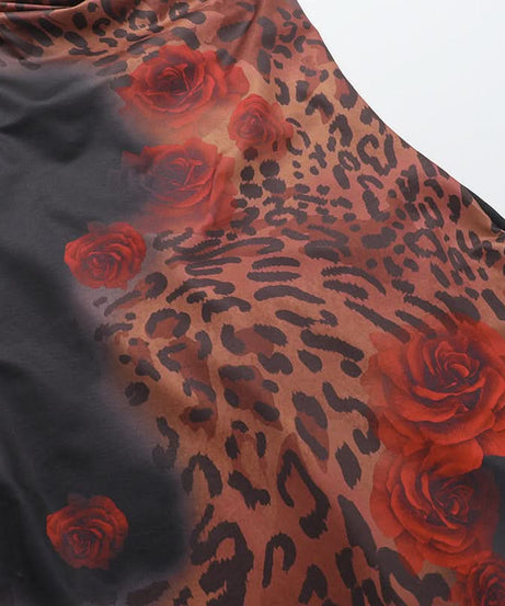 Fierce Fall Glam: Leopard & Rose Cowl Neck Maxi Dress – Your Statement Piece for Autumn & Holiday Nights