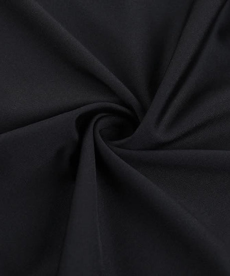 Sultry Black Lace-Trim Maxi Dress | High Slit & Open Back Gown for Fall & Holiday Parties