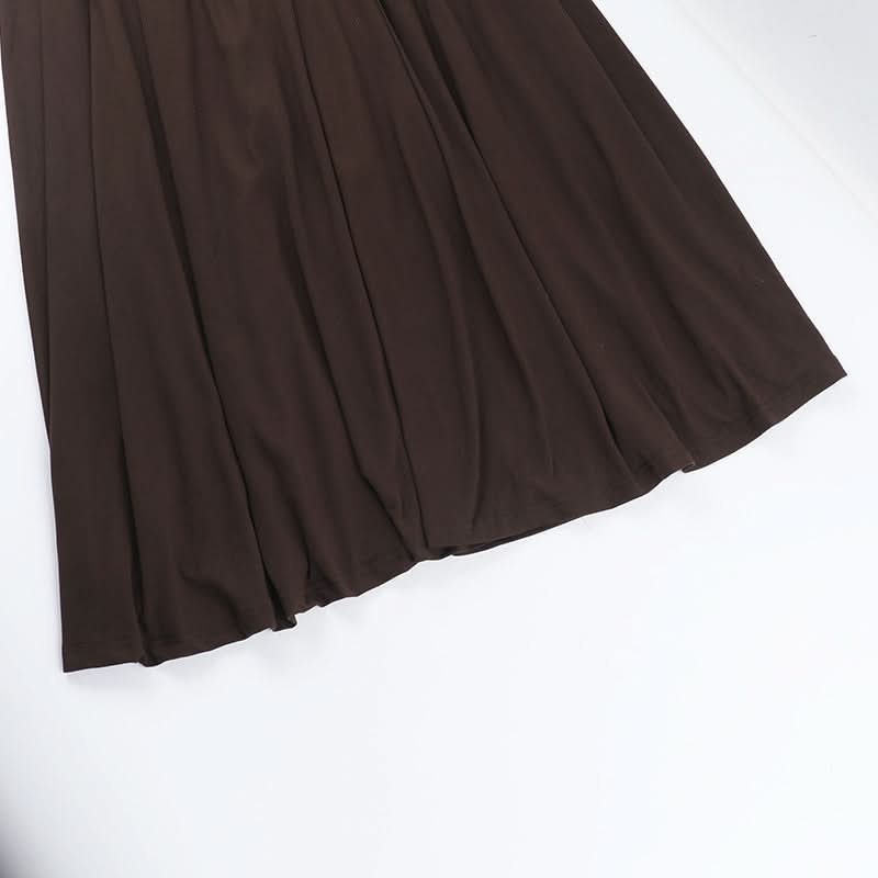 Effortless Fall Elegance: Ruched Off-Shoulder Maxi Dress - Rich Espresso