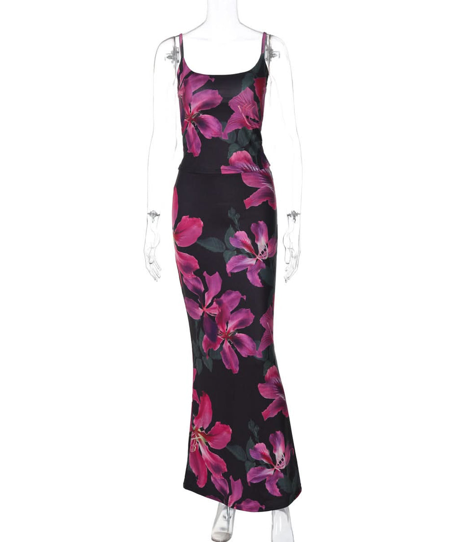 Vibrant Fuchsia Floral Maxi Dress - Your Chic Essential for Resort & Fall Getaways