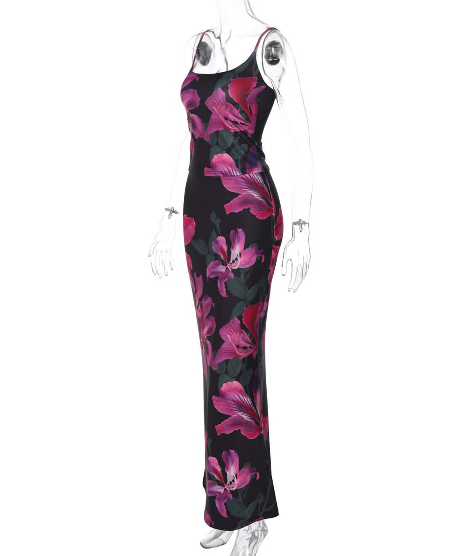 Vibrant Fuchsia Floral Maxi Dress - Your Chic Essential for Resort & Fall Getaways