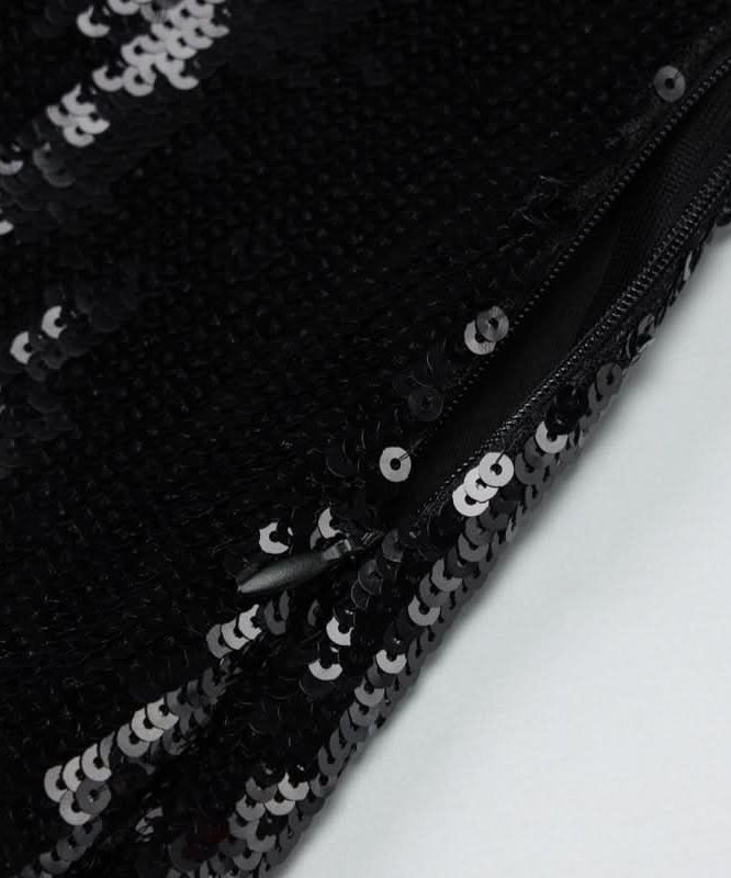 Glamorous Black Sequin Halter Maxi Gown - Your Ultimate Holiday Party & NYE Statement