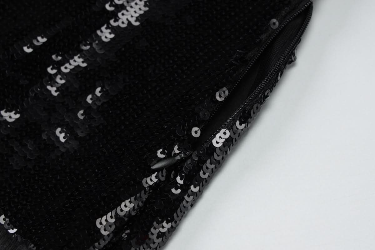 Glamorous Black Sequin Halter Maxi Gown - Your Ultimate Holiday Party & NYE Statement