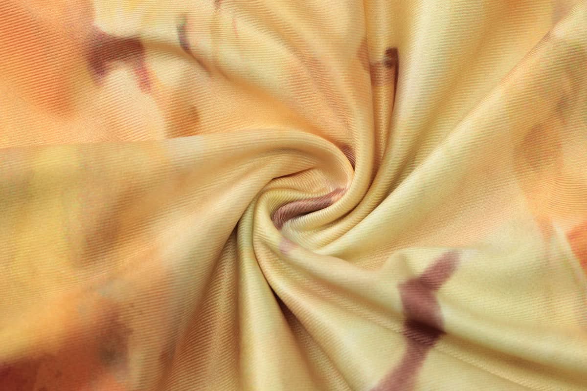 Sunset Serenade Halter Cutout Mini Dress - O-Ring Detail & Flowing Print for Fall Getaways