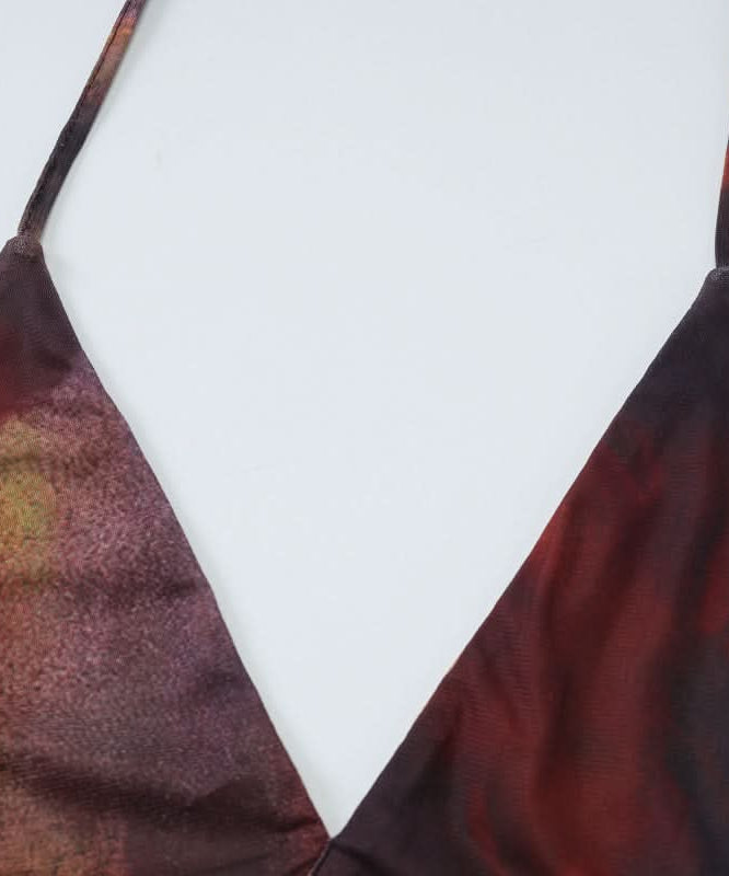 Twilight Bloom Halter Cut-Out Maxi Dress - Fall Gala & Party Ready