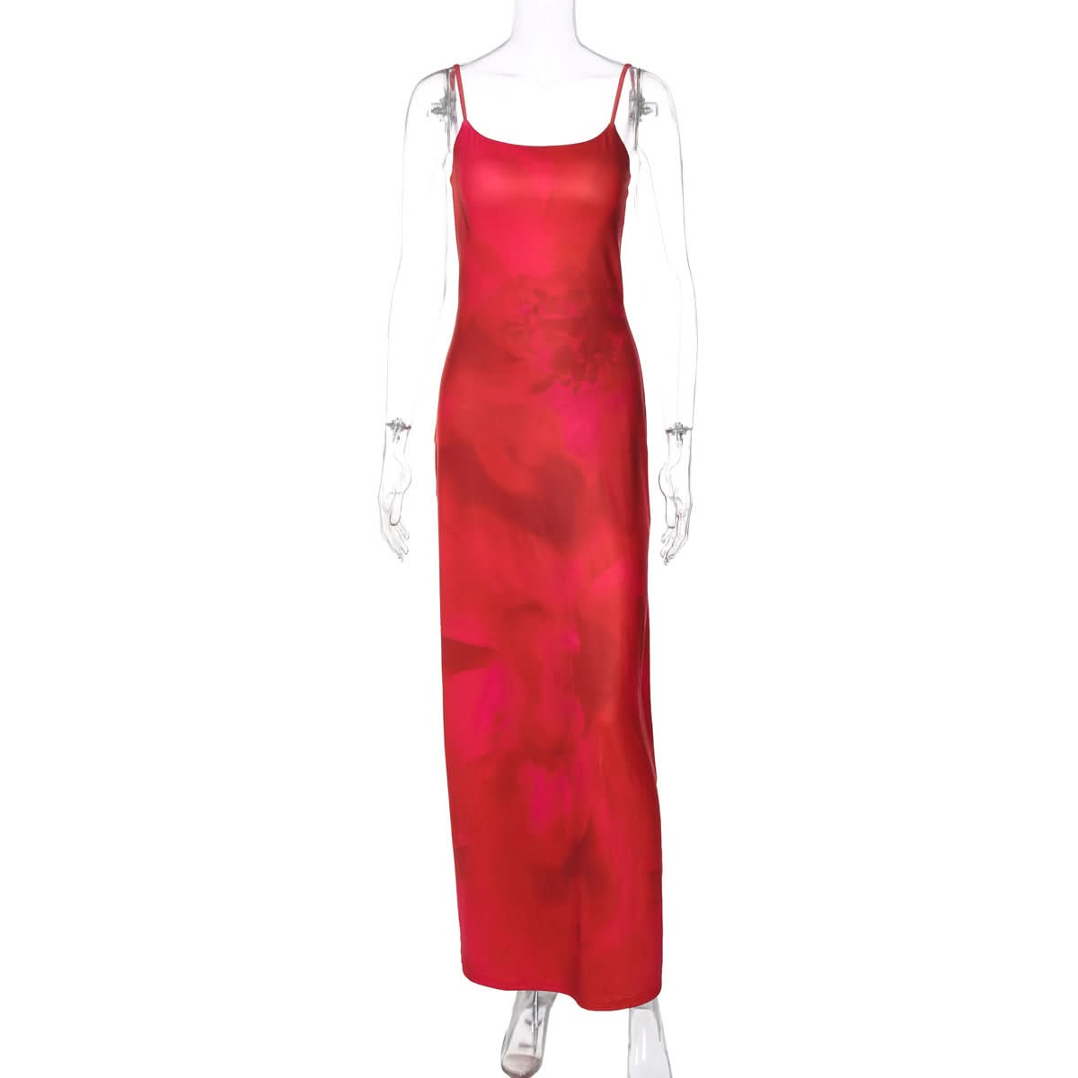 Vibrant Scarlet Bloom Slip Maxi Dress - Effortlessly Chic for Fall & Festive Occasions