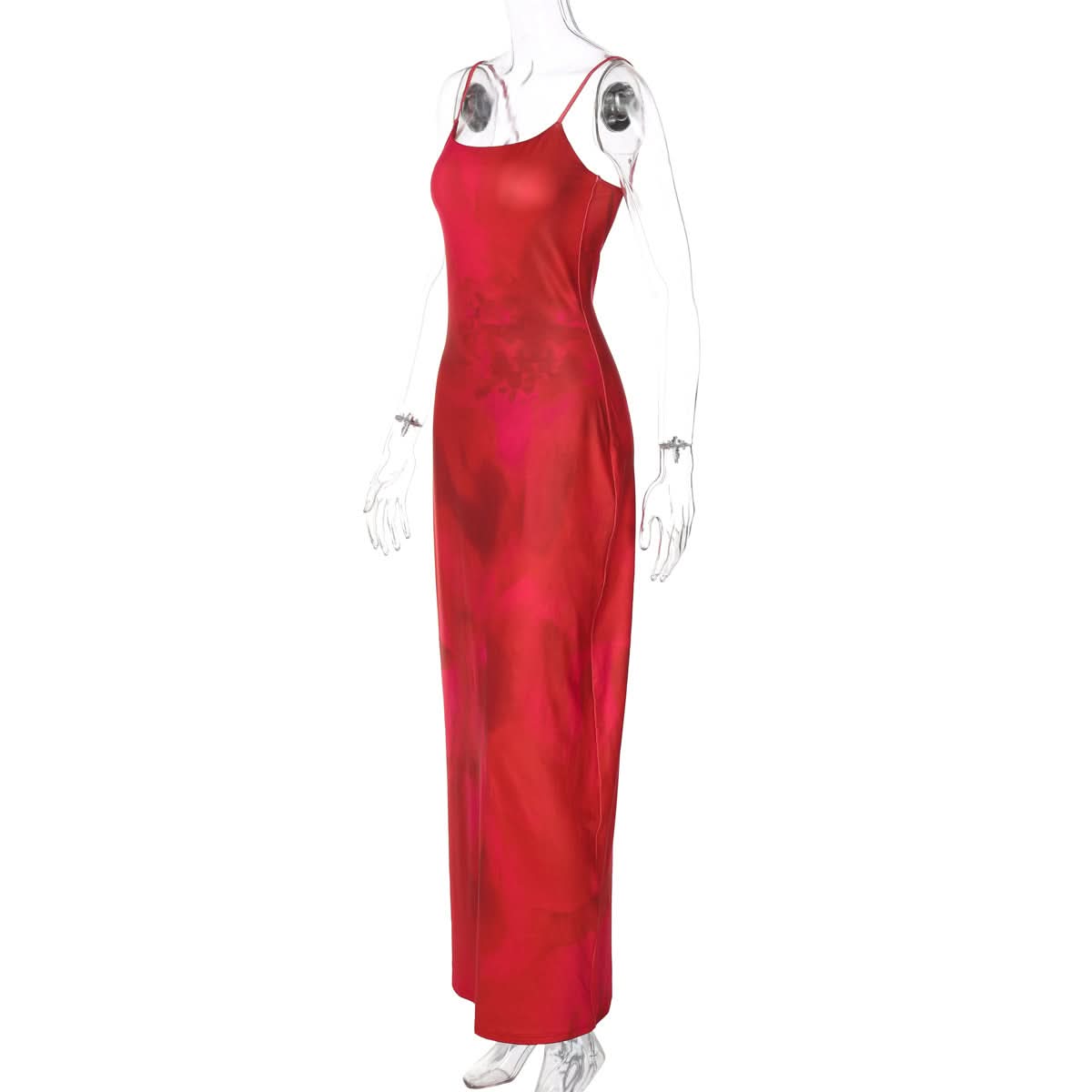 Vibrant Scarlet Bloom Slip Maxi Dress - Effortlessly Chic for Fall & Festive Occasions