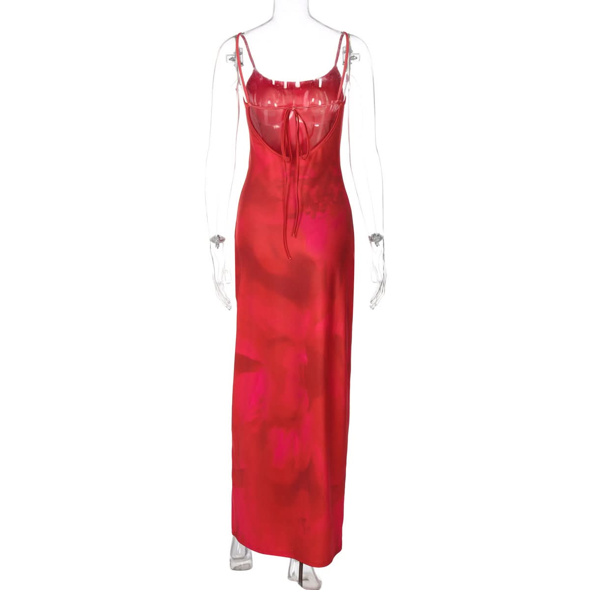 Vibrant Scarlet Bloom Slip Maxi Dress - Effortlessly Chic for Fall & Festive Occasions