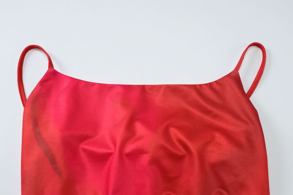 Vibrant Scarlet Bloom Slip Maxi Dress - Effortlessly Chic for Fall & Festive Occasions