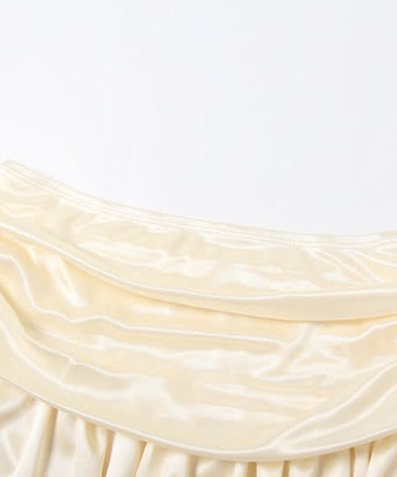 Glamorous Champagne Satin Halter Cowl Neck Ruched Mini Dress - Perfect for Holiday Parties & Nights Out