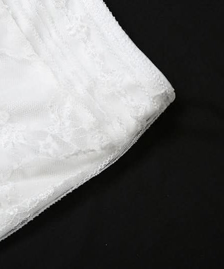 Fall Elegance: White Lace Mermaid Maxi Skirt with Cascading Ruffle - Perfect for Holiday Chic