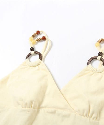 Chic Beaded O-Ring V-Neck Cami Top - Effortless Fall Layering Essential