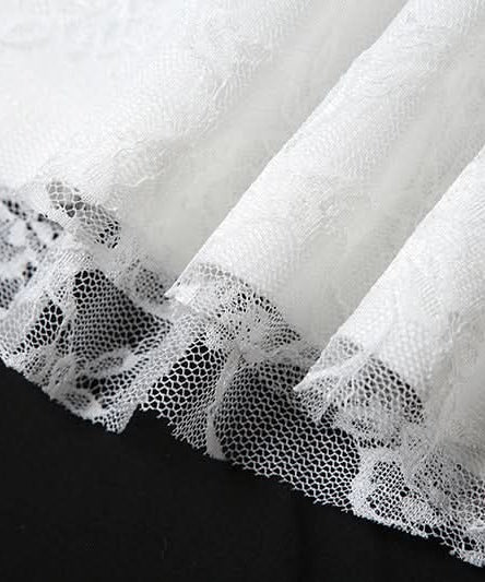 Fall Elegance: White Lace Mermaid Maxi Skirt with Cascading Ruffle - Perfect for Holiday Chic