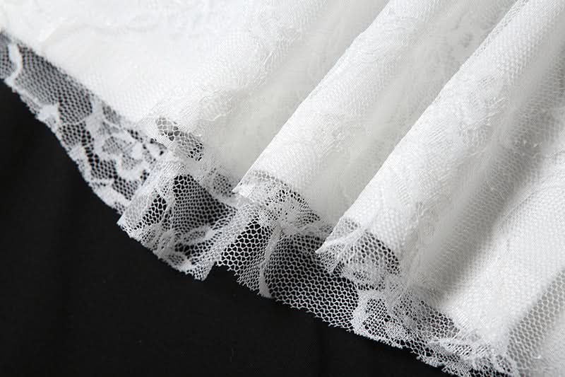 Fall Elegance: White Lace Mermaid Maxi Skirt with Cascading Ruffle - Perfect for Holiday Chic