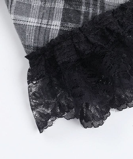 Rebel Plaid Corset Mini Dress - Gothic Grunge Alt Fashion for Fall & Halloween