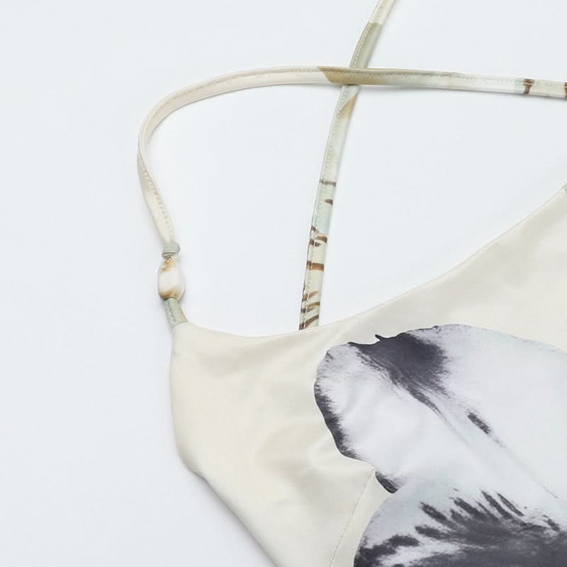 Dreamy Floral Cross-Back Maxi Dress - Silky Slip for Fall Events & Holiday Getaways