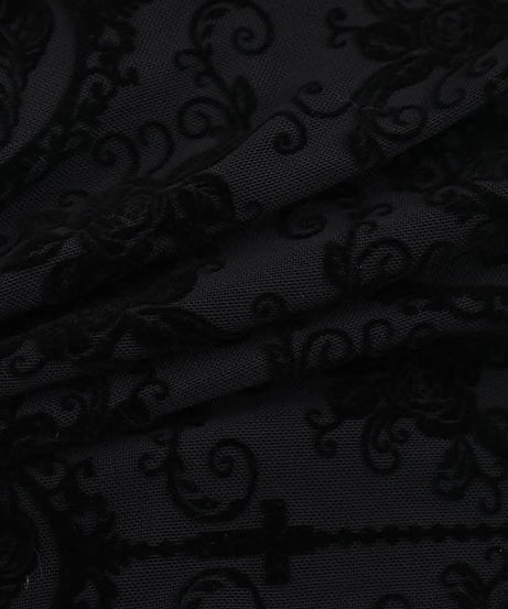 Gothic Black Lace Flare Pants: High-Waisted Bell Bottoms with Lace-Up Detail for Halloween & Fall Festivals