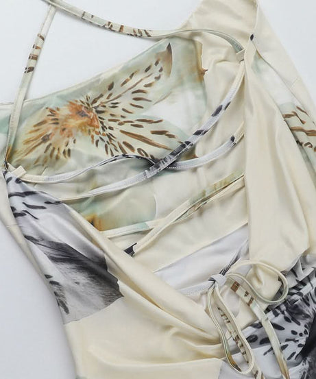 Dreamy Floral Cross-Back Maxi Dress - Silky Slip for Fall Events & Holiday Getaways