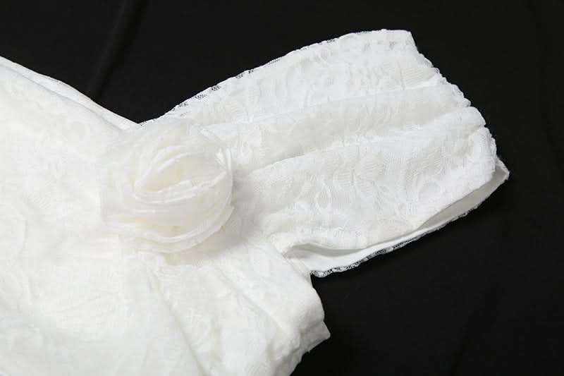 Enchanted Autumn Dream: Fairycore Lace Off-Shoulder Top & Asymmetrical Skirt Set