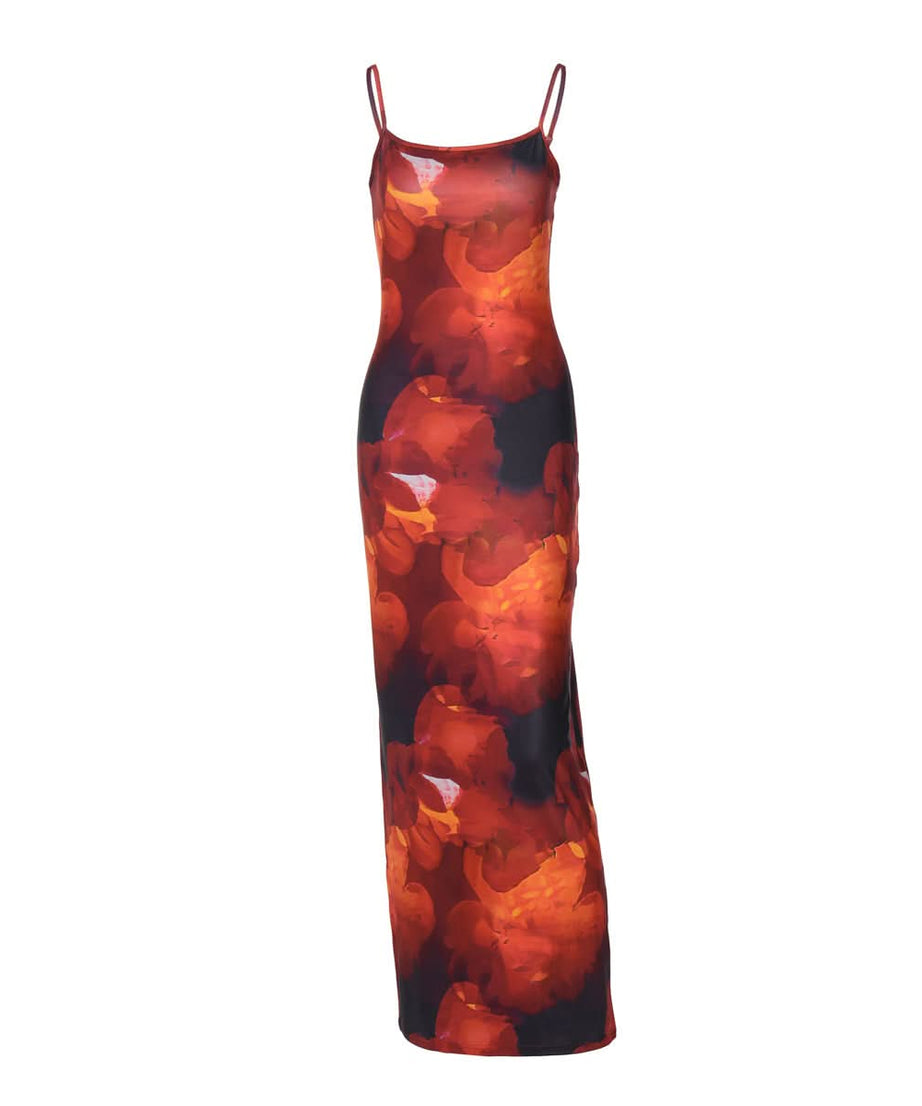 Radiant Bloom Cami Maxi Dress - Effortless Fall Style & Holiday Ready