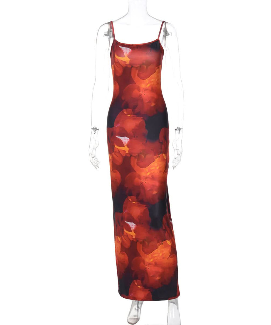 Radiant Bloom Cami Maxi Dress - Effortless Fall Style & Holiday Ready