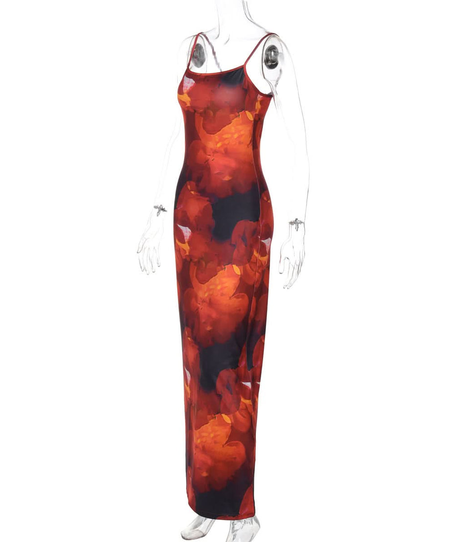 Radiant Bloom Cami Maxi Dress - Effortless Fall Style & Holiday Ready