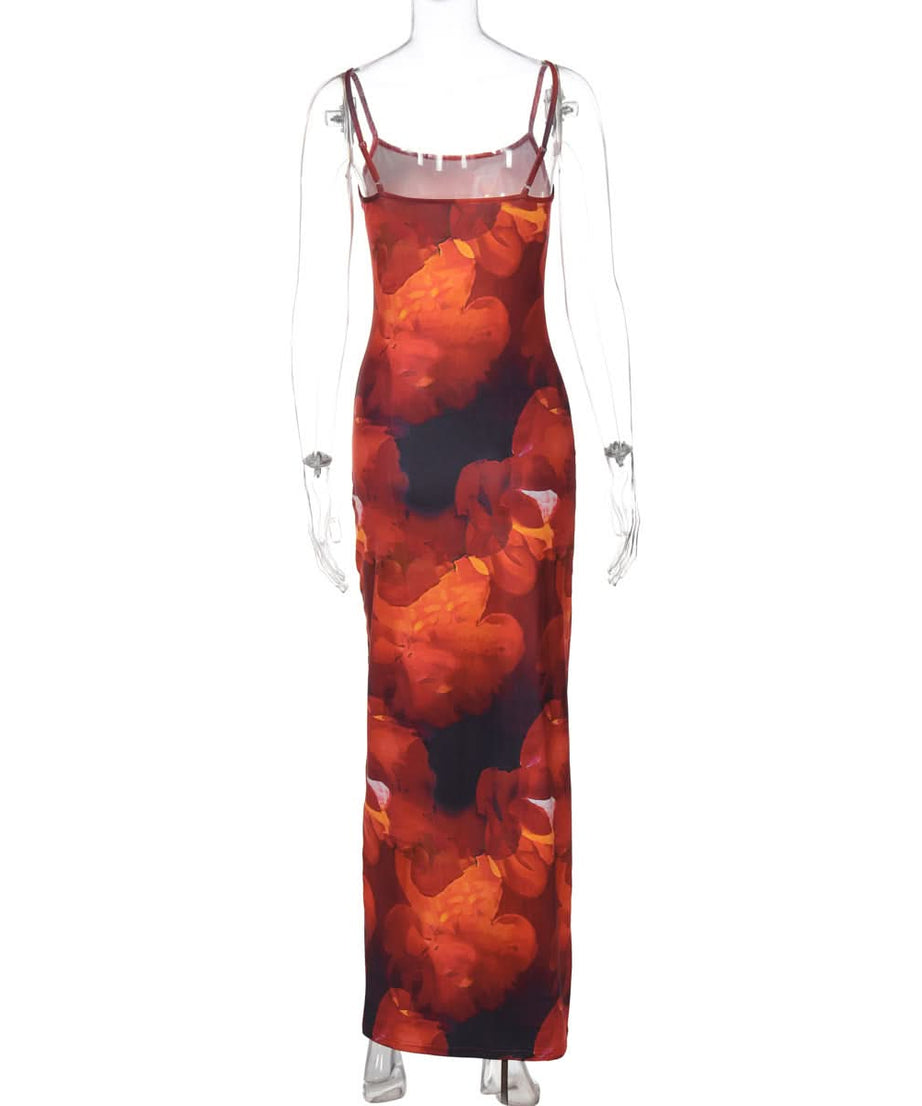 Radiant Bloom Cami Maxi Dress - Effortless Fall Style & Holiday Ready
