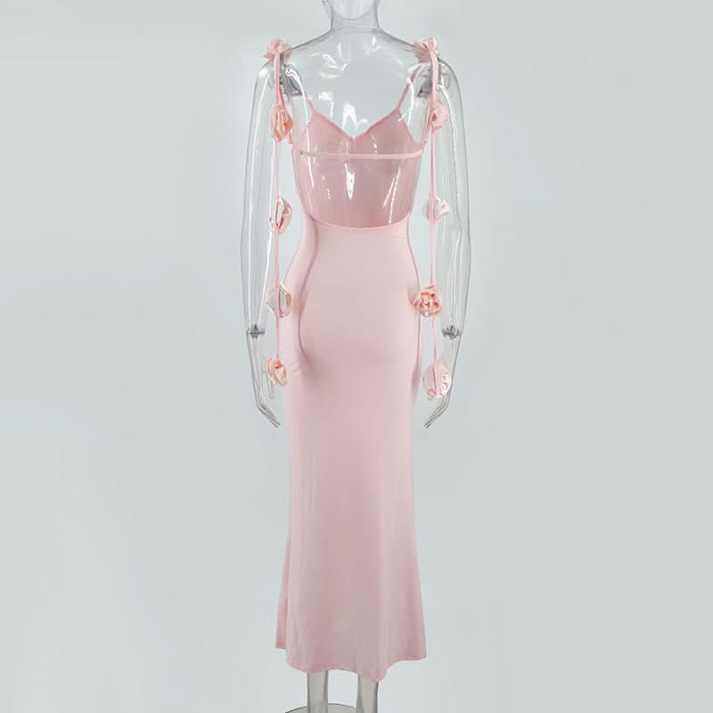 Chic Winter White Ruched Maxi Dress with Romantic Side Bow Ties - Your Go-To for Holiday Events & Special Occasions