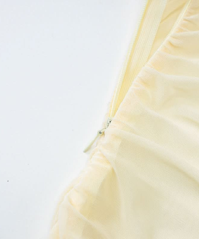 Effortless Elegance: Butter Yellow Halter Maxi Dress with Ruched Mesh - Perfect for Fall Events & Resort Getaways