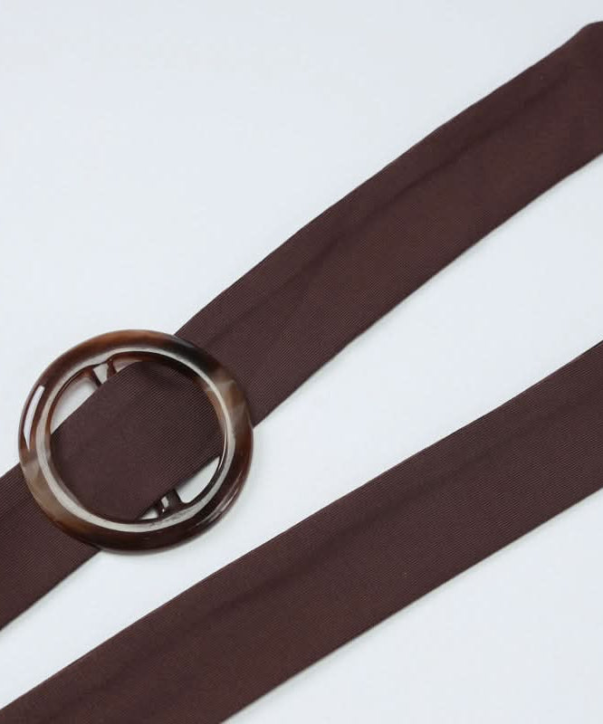 Chic Chocolate Halter Tie-Neck Top with Keyhole & Ring Detail – Fall Nights Out