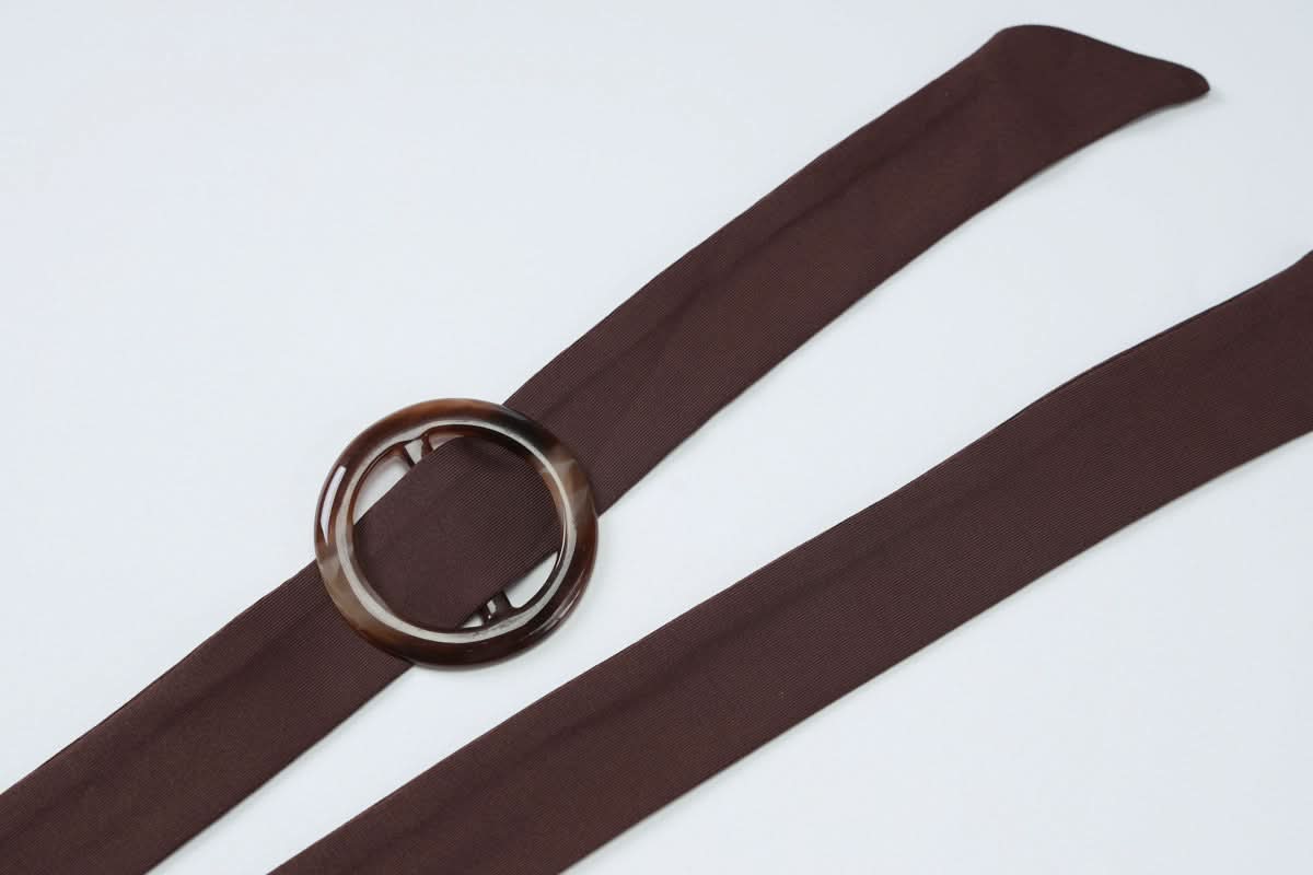 Chic Chocolate Halter Tie-Neck Top with Keyhole & Ring Detail – Fall Nights Out