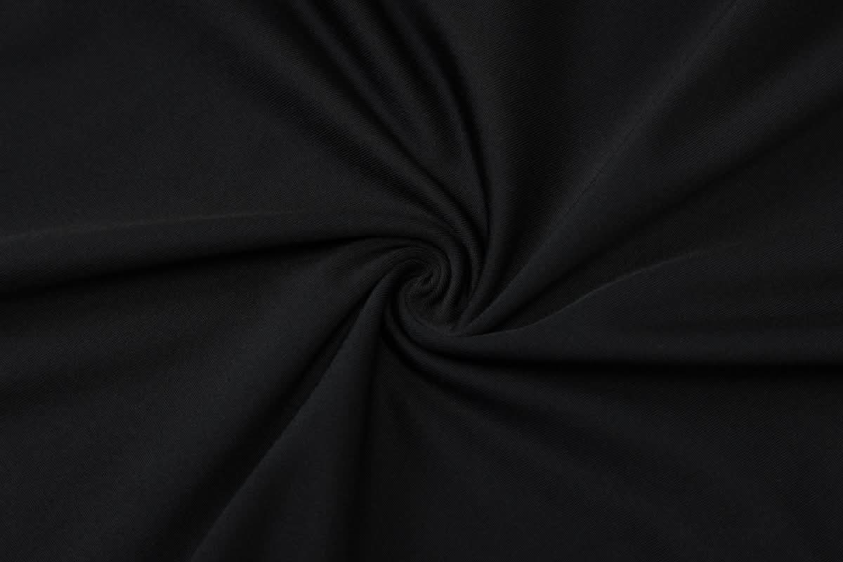 Slinky Black Halter Plunge Crop Top & Maxi Skirt Set - Fall & Holiday Ready