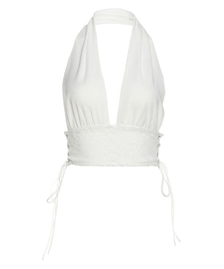 Sultry Black Lace Halter Crop Top – Your Perfect Pick for Fall Nights & Party Season