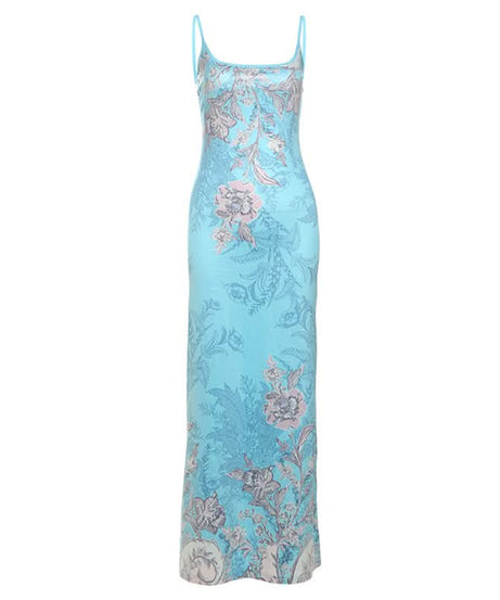 Effortless Chic Sky Blue Floral Maxi Dress - Your Dreamy Fall Getaway Essential
