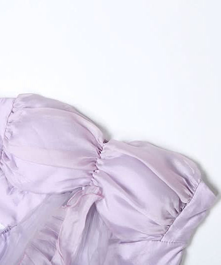 Enchanting Lavender Ruffle Midi Dress - Holiday Party & Winter Gala Ready