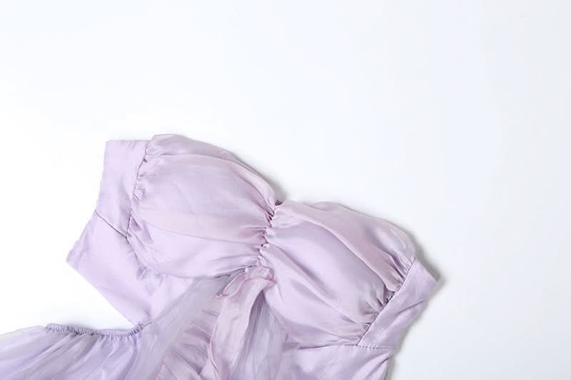 Enchanting Lavender Ruffle Midi Dress - Holiday Party & Winter Gala Ready