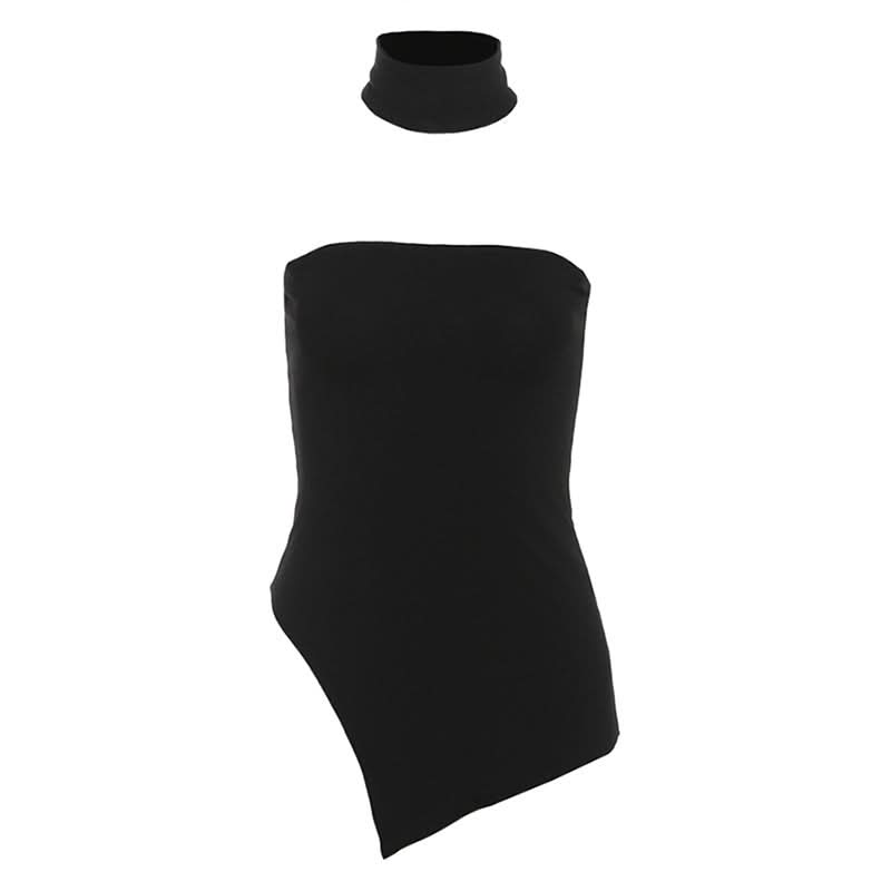 Elevate Your Fall Style: Chic Asymmetrical Backless Tube Top