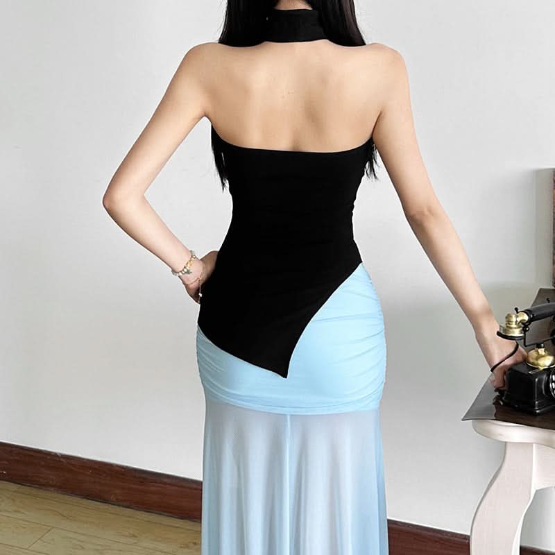 Elevate Your Fall Style: Chic Asymmetrical Backless Tube Top