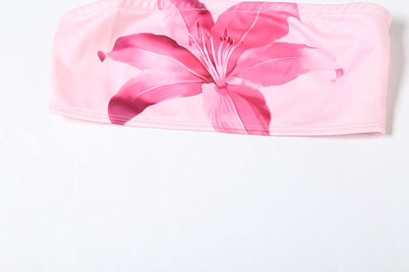 Stunning Pink Floral Mesh Maxi Skirt Set – Chic Strapless Tube Top & Sheer Vacation Skirt | Your Tropical Fall Getaway Essential