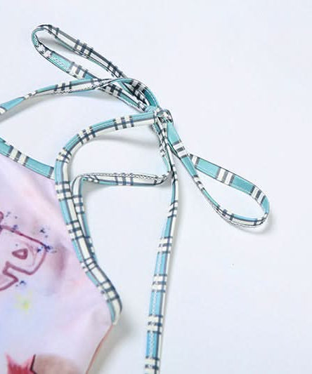 HAHAAH! Spooky-Chic Asymmetrical Graphic Tank Top - Fall Street Style Tie-Up