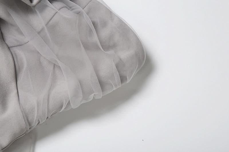 Elegant Strapless Mesh Maxi Dress with 3D Floral Appliqué – Your Go-To for Fall & Holiday Events