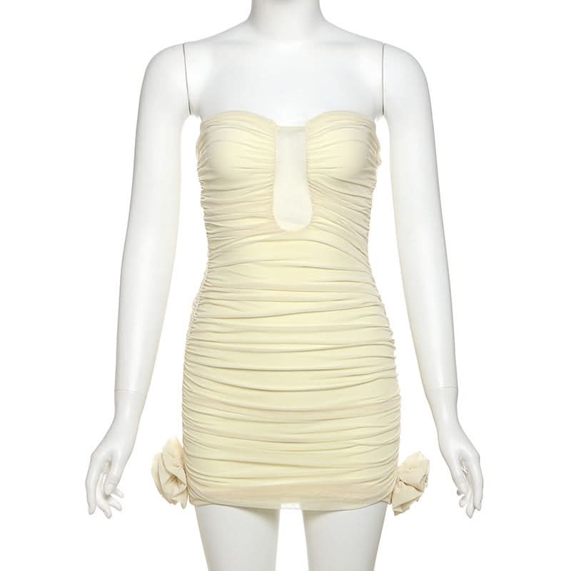 Effortless Glamour: Ruched Keyhole Bodycon Mini Dress for Fall Evenings & Holiday Parties