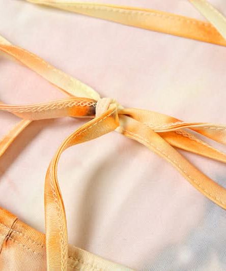 Sunset Dreams Halter Maxi Dress - Vibrant Orange Abstract Print for Fall & Resort Chic