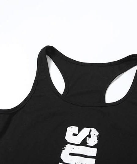 Edgy 'SUPH SUPH' Graphic Racerback Bodysuit | High-Cut & Trendy Fall Layering Essential