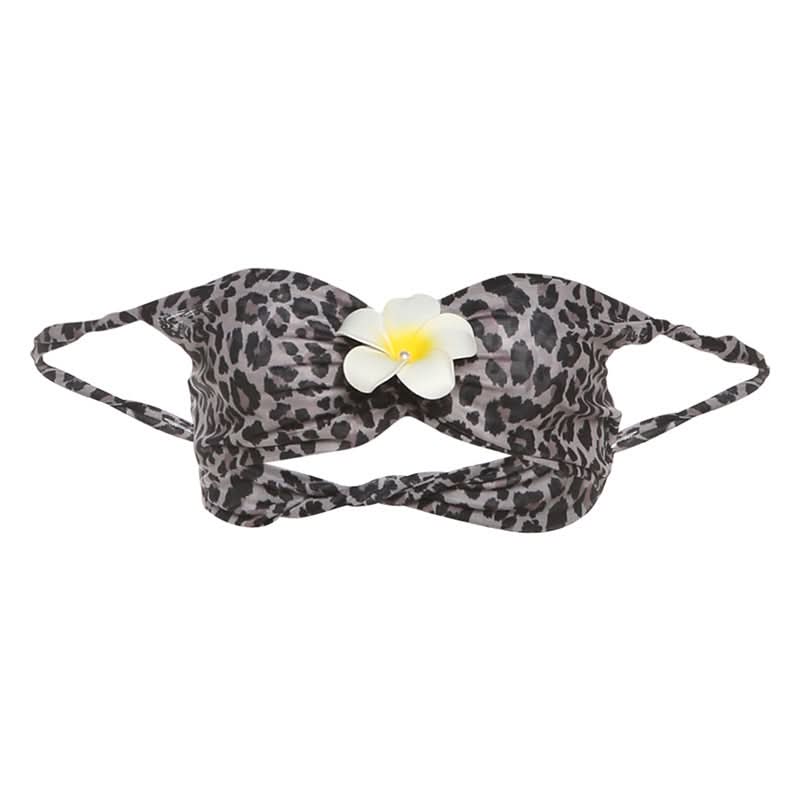 Chic Wild Bloom Leopard Print Strapless Bandeau Bikini Top – Your Fall & Winter Getaway Essential