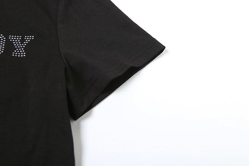 Fall Y2K SUPERBOY 11 Rhinestone Crop Top - Women's Sparkling Gameday Tee